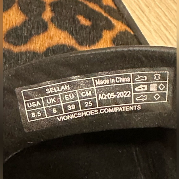 Vionic Sellah Womens Leopard Print Calf Hair Slip On Loafers 8.5 NEW - Picture 5 of 7